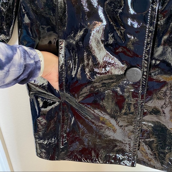 VINCE black patent leather coat - Picture 7 of 14